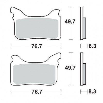 Brzdové destičky SBS 842 HS  (OEM *854972*)